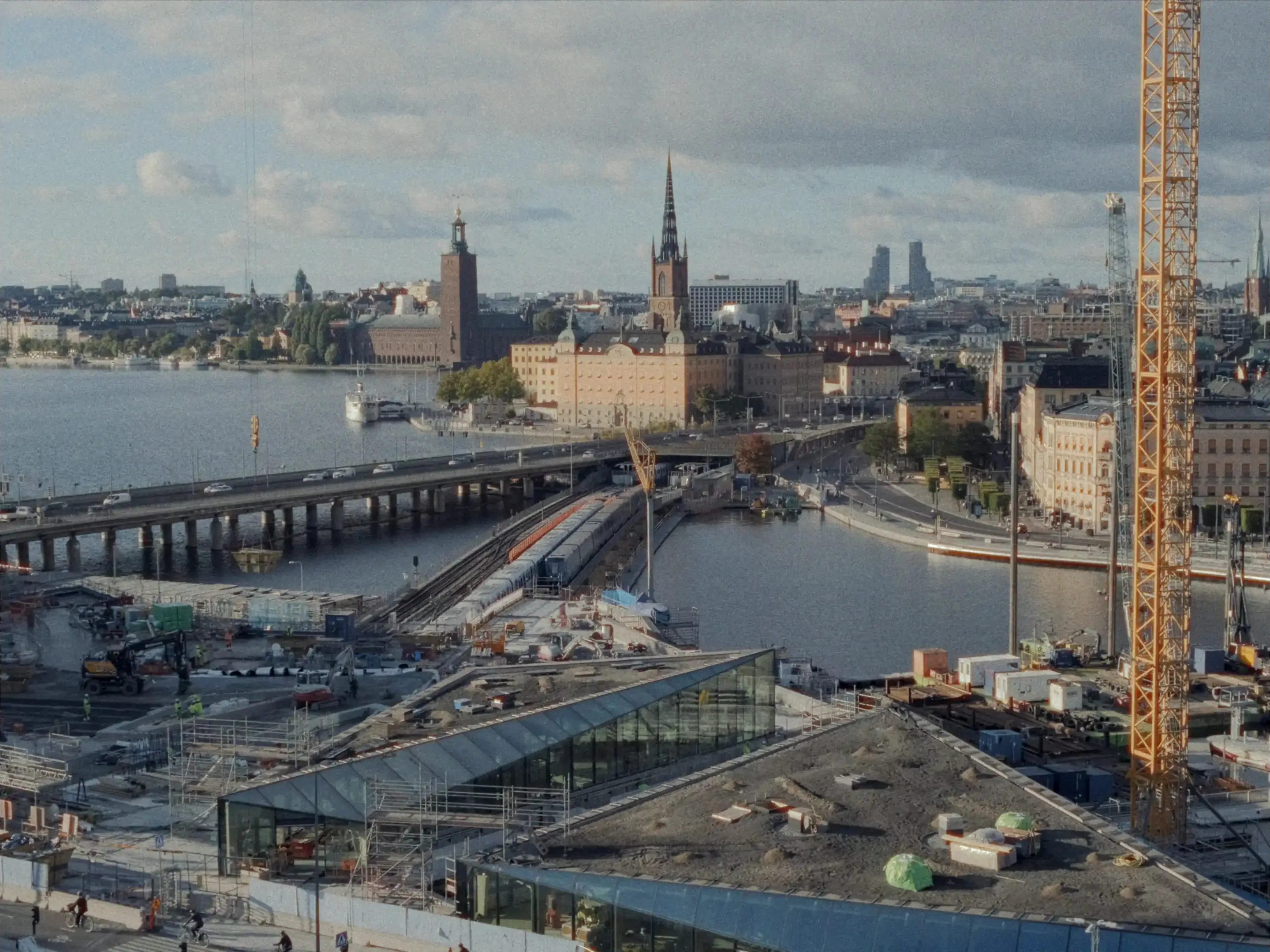 Film still: Stockholm from Slussen
