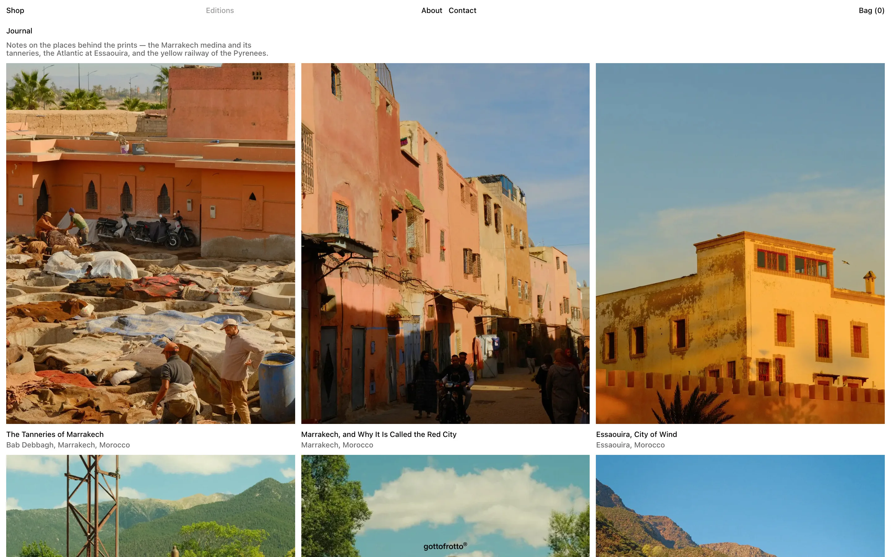 The journal: notes on the places behind the prints